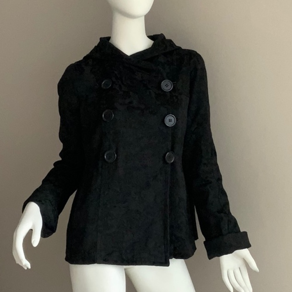 MORTON Black Jacket Size S fits S/M Hooded Lined